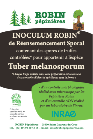 Inoculum de réensemencement truffier Tuber Melanosporum - Sac de 25 litres